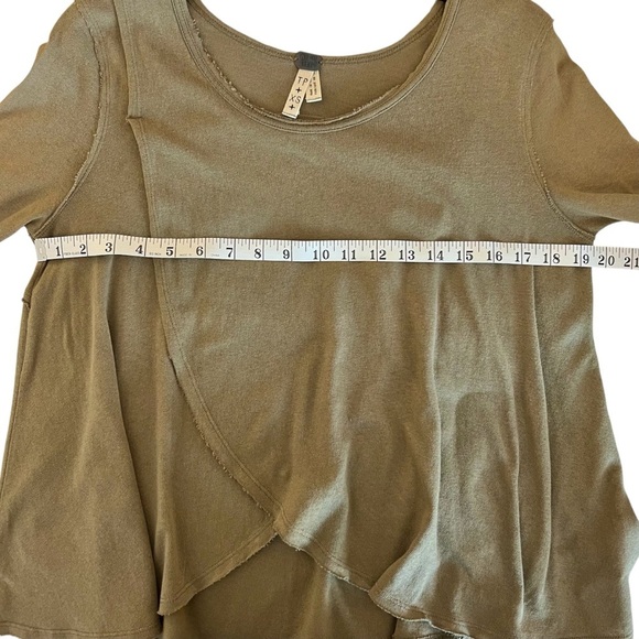 Free People, We The Free, Olive Green Asymmetrical Knit Top - Picture 6 of 7